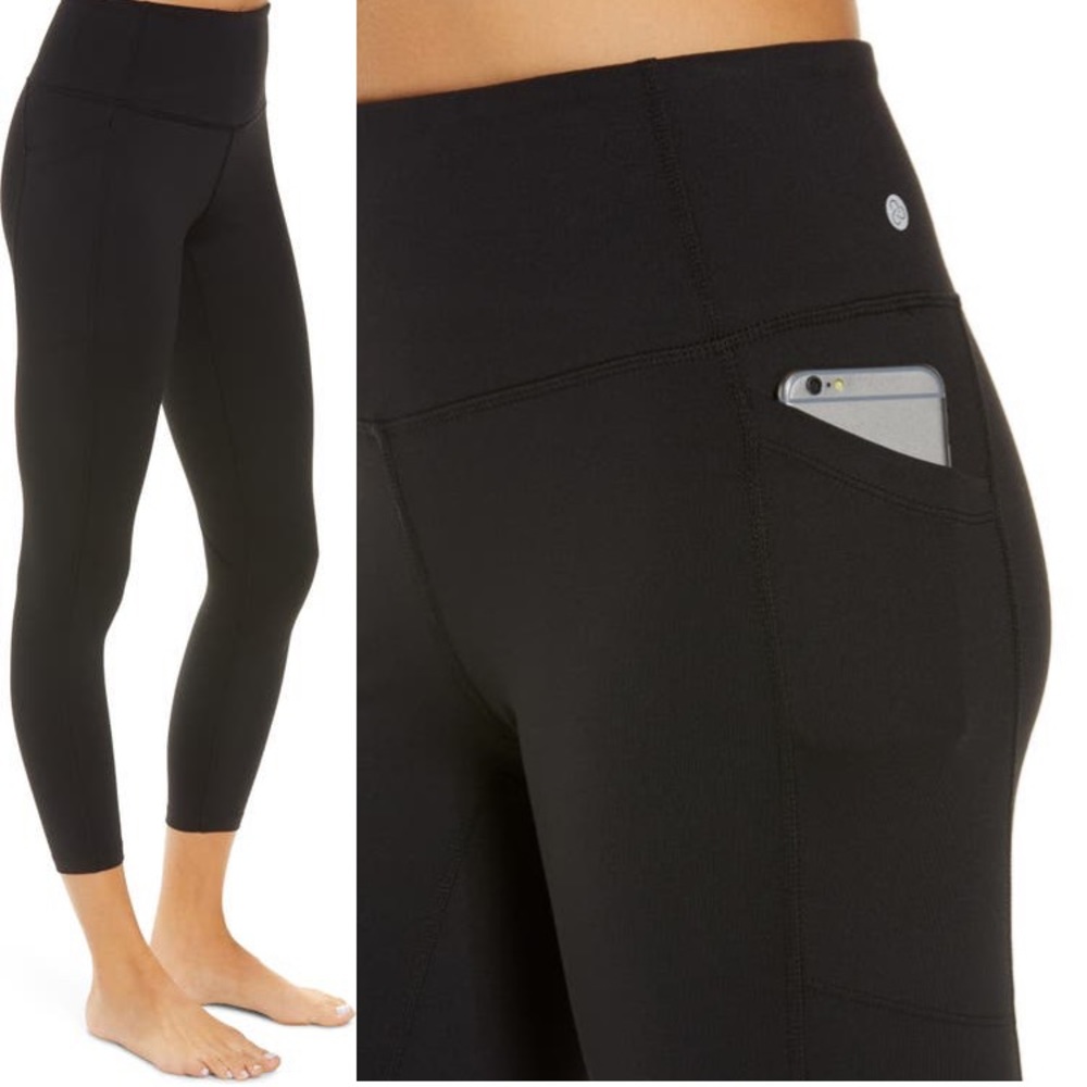 EUC Zella High Waist Pocket 7/8 Legging, XS, Black